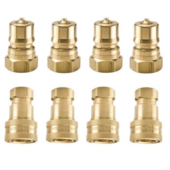 1/4" Brass Quick Connect Coupler Set (4 each)