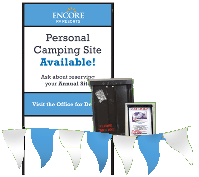 Encore RV Resorts Sales Signage Kit