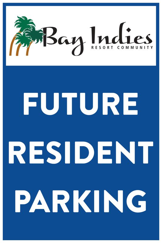Bay Indies - Parking Sign