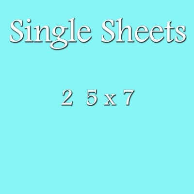 Single Sheet G  2 - 5x7