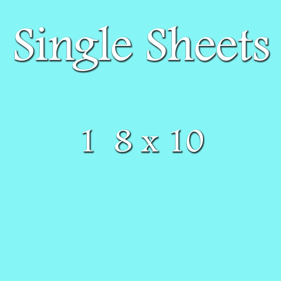 Single Sheet 8x10