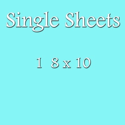 Single Sheet 8x10