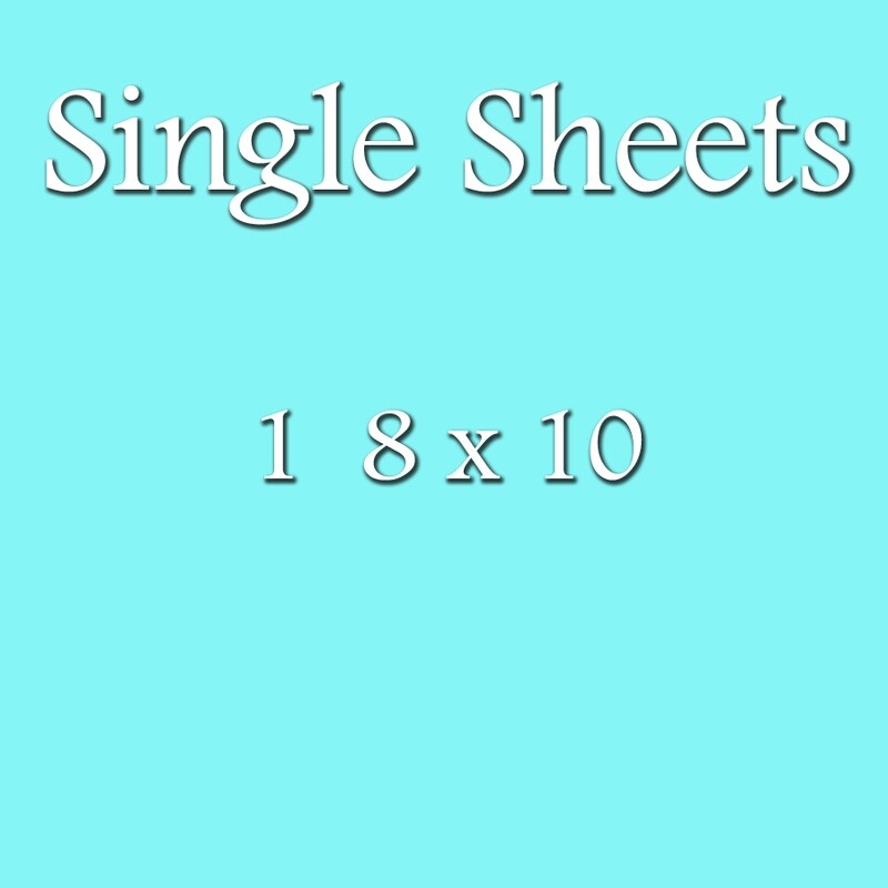Single Sheet 8x10