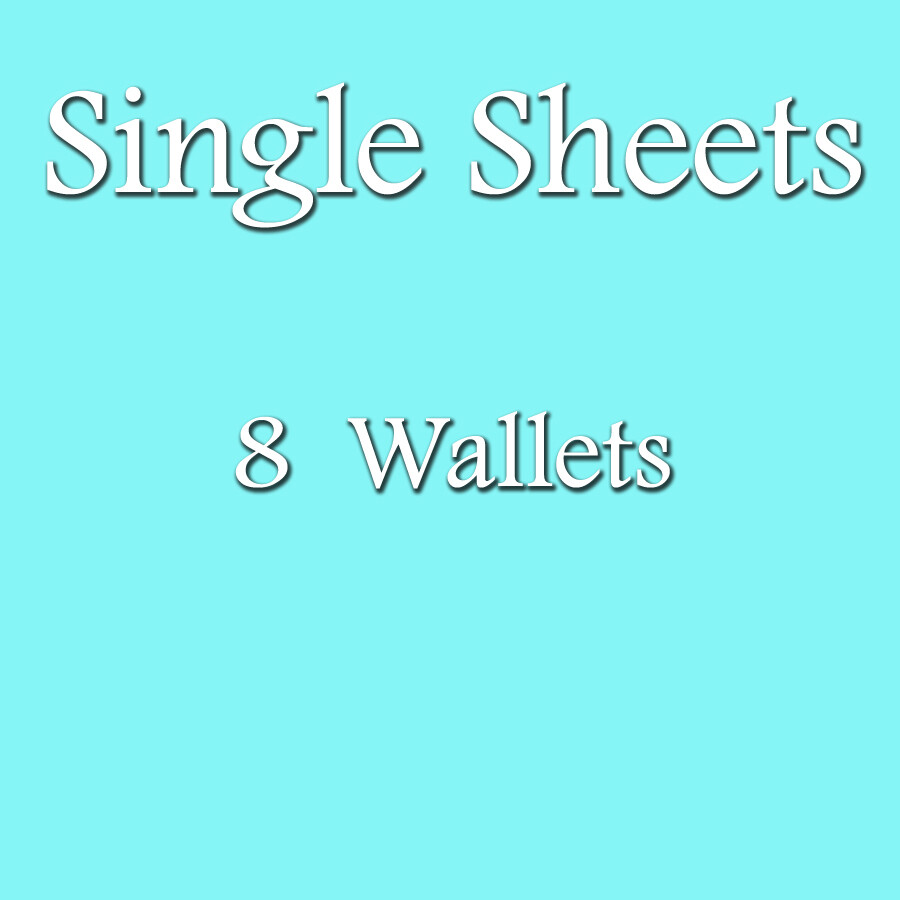 Single Sheet  8 Wallets