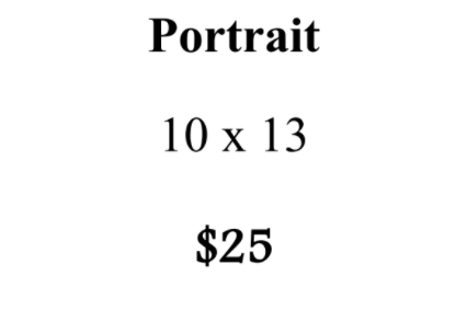 Portrait 10x13 - J Portrait 10x13 - J