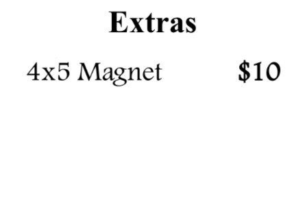 4x5 Magnet - L 4x5 Magnet - L