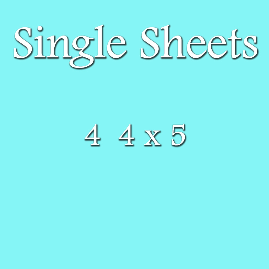 Single Sheet 4x5