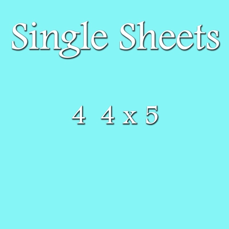 Single Sheet 4x5