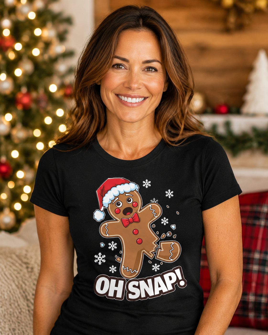 “Oh Snap!” gingerbread graphic tee