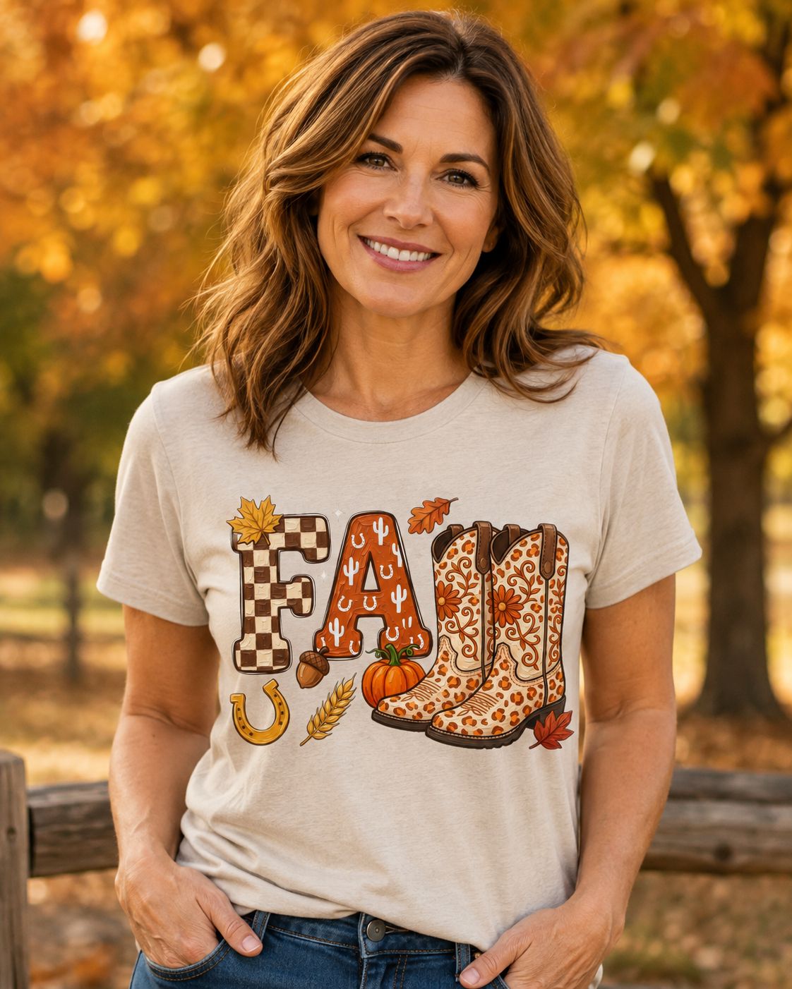 Fall Cowboy Boots Shirt – Western Autumn Graphic Tee