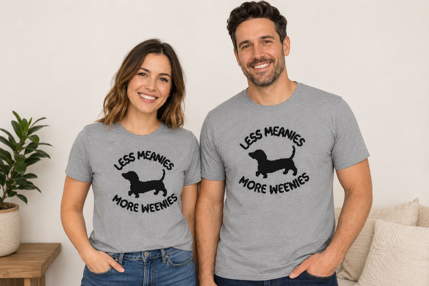 Less Meanies More Weenies Dachshund T-Shirt