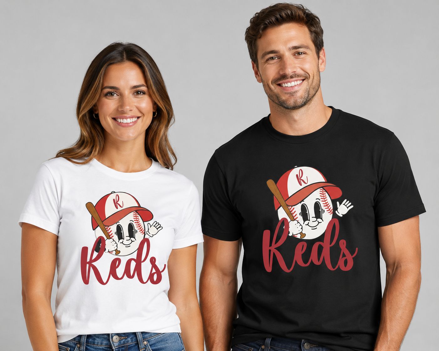 Vintage Reds Baseball Graphic T-Shirt – Unisex Game Day Tee