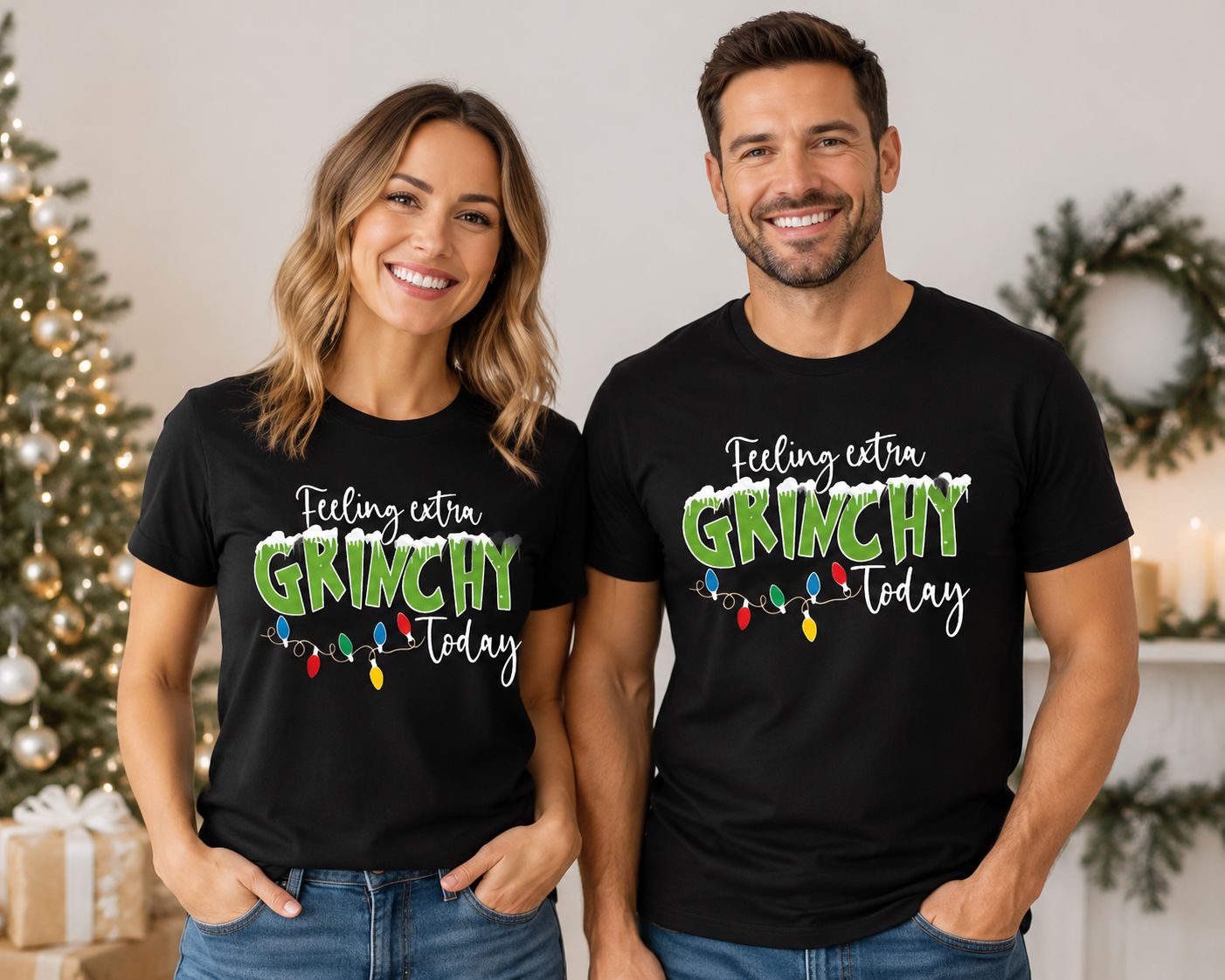 Feeling Extra Grinchy Today Christmas T-Shirt