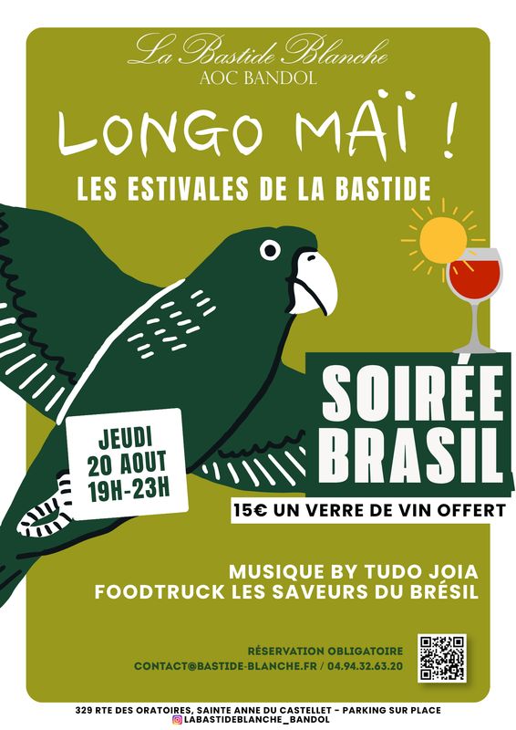 Soirée Brasil Longo Maï - Jeudi 20 août 2026