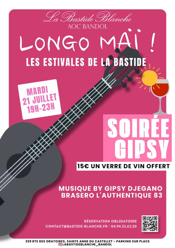 Soirée Gipsy Longo Maï - Mardi 21 juillet 2026