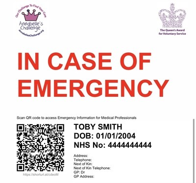 Emergency Pack Front Page ONLY