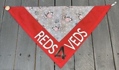 Handmade REDS4VEDS Dog Bandana