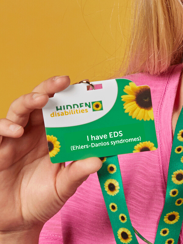 Sunflower Lanyard &amp; EDS Awareness Card