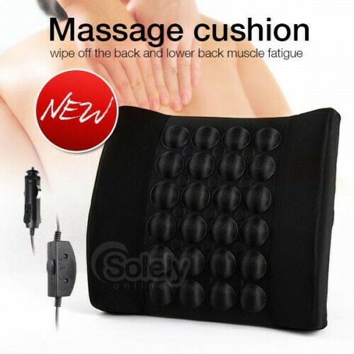 Ορθοπεδικό Μαξιλάρι Πλάτης για Μασάζ στο Αυτοκίνητο, Φορτηγό, ΤΑΧΙ με Δόνηση 12V