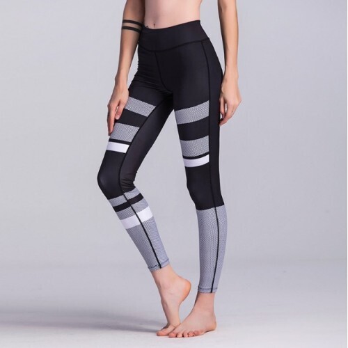 Sport Κολάν Fitness Workout Μαύρο Γκρι Medium LEG22