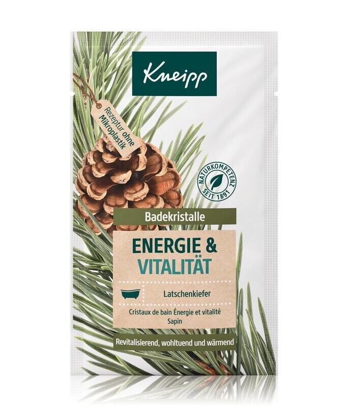 Άλατα Μπάνιου της Kniepp - Energie &amp; Vitalität  - με πεύκο βουνού, δεντρολίβανο και έλατο - 60γρ