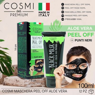 Μαύρη Μάσκα Προσώπου Cosmi Peel Off με Aloe Vera 100ml Ιταλίας
