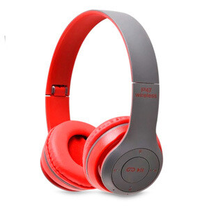 Audifonos Bluetooth SD+FM Rojo
