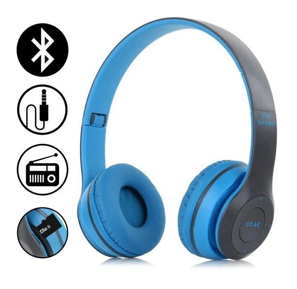 Audifonos Bluetooth SD+FM Azul