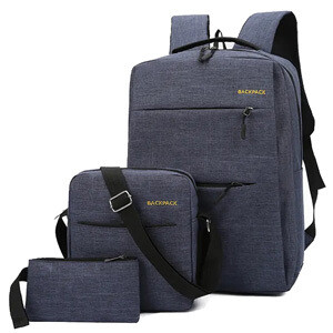 Mochilas USB Set de 3 15.6&quot; Azul