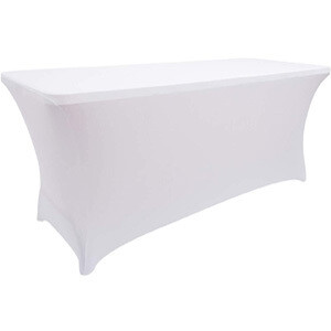 Funda elastica blanca para mesa