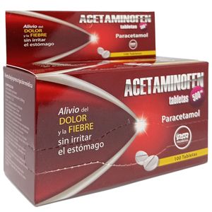 Acetaminofen 500mg 100 capsulas