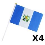 Bandera de Guatemala mediana x4