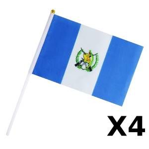 Bandera de Guatemala mediana x4