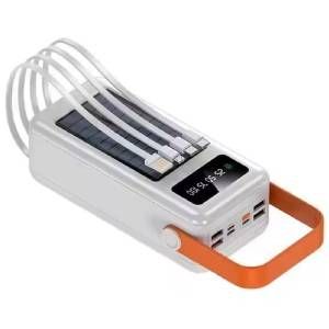 Power bank solar 40000mah + cables 4 en 1
