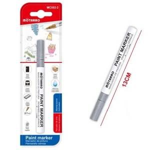Marcador de pintura plateado