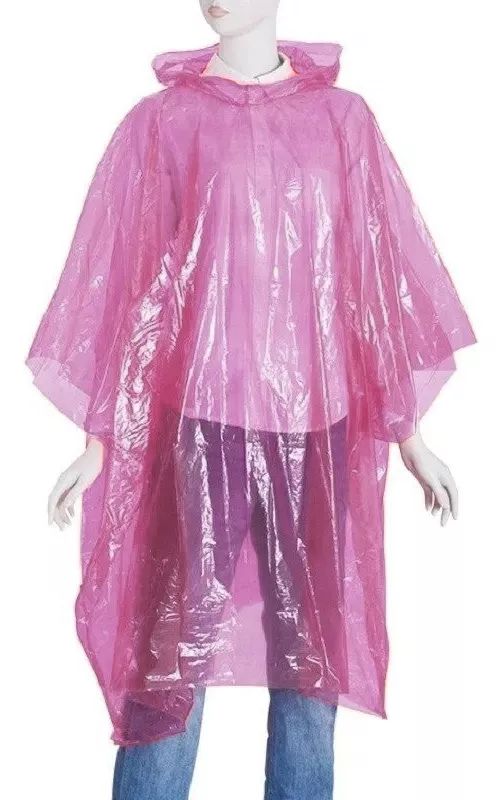 Capa para lluvia adulto rosada
