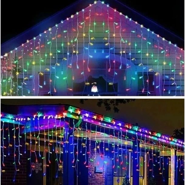 Luces navideñas tipo cascada 13 metros