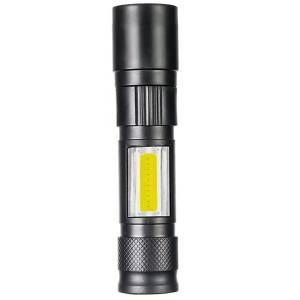 Linterna LED recargable con zoom y clip