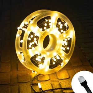 Luces de navidad amarillas de 50mts LED grande