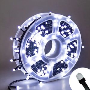 Luces de navidad blancas de 50mts LED grande