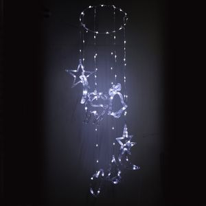 Luces navideñas blancas colgantes con aro