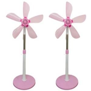 Combo de 2 ventiladores de pedestal rosado