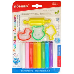 Plasticina +moldes 12 piezas