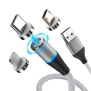 Cable USB 3 en 1 magnetico carga rapida