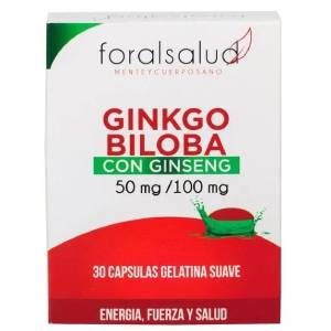 Ginkgo biloba 50mg + gingseng 100mg 30 gel