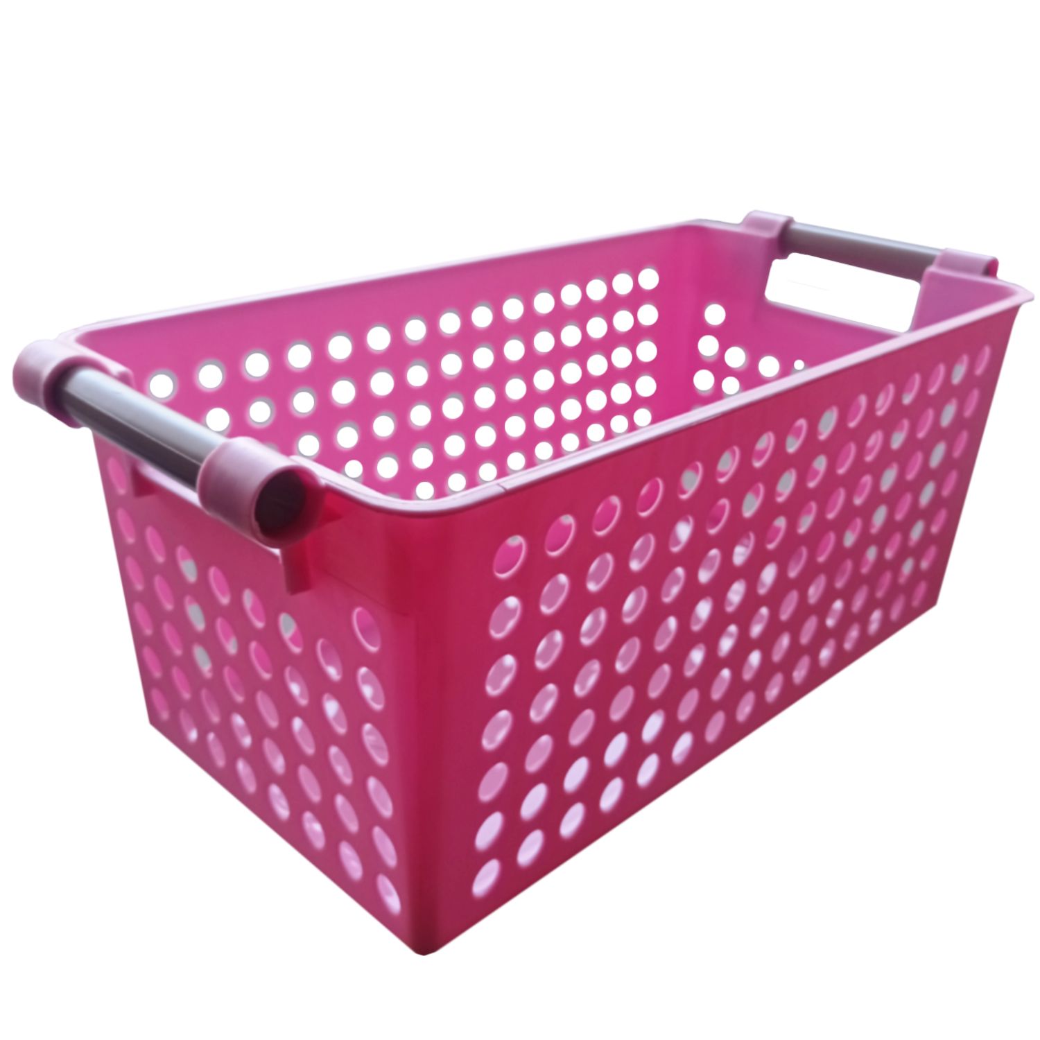 Canasto rectangular rosado