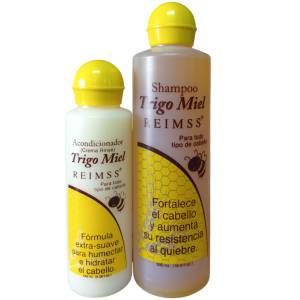 Shampoo y acondicionador de trigo miel x2