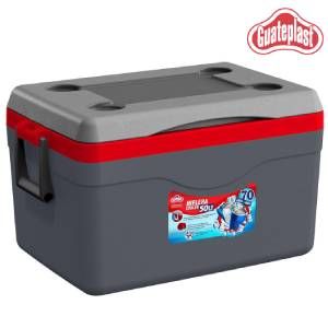 Hielera de 50 litros 70 latas gris