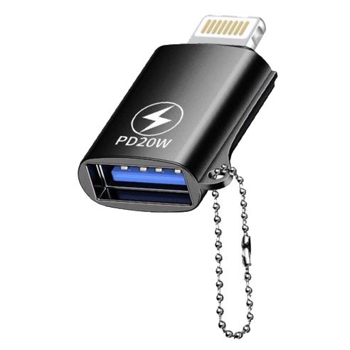 Adaptador OTG USB a lightning carga rapida