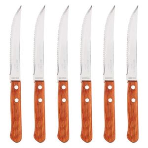 Set de 6 cuchillos inoxidables para carne